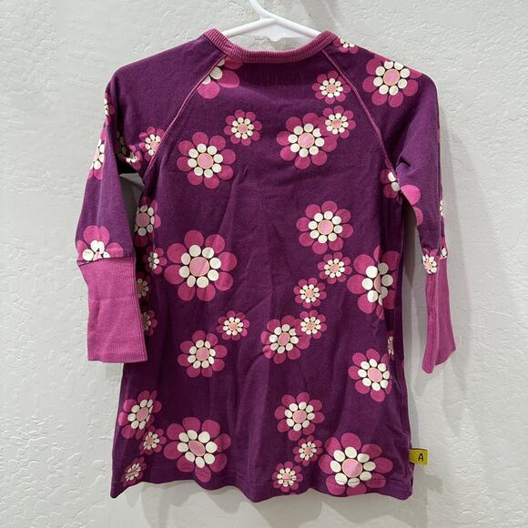 Alba of Denmark Purple Retro Floral Long Sleeve Dress - Picture 6 of 7